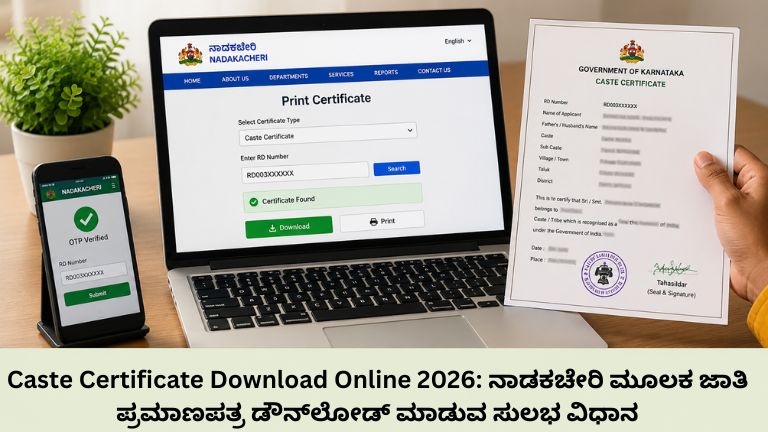 Caste Certificate Download Online 2026