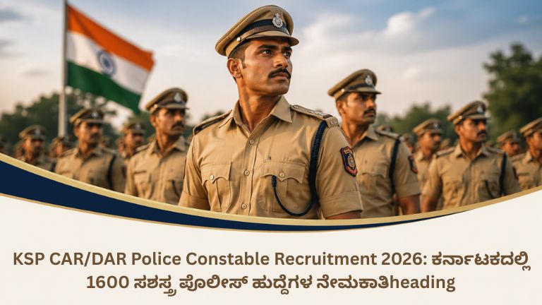 KSP CAR/DAR Police Constable Recruitment 2026